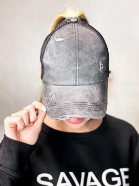 CRISS CROSS PONYTAIL HATS