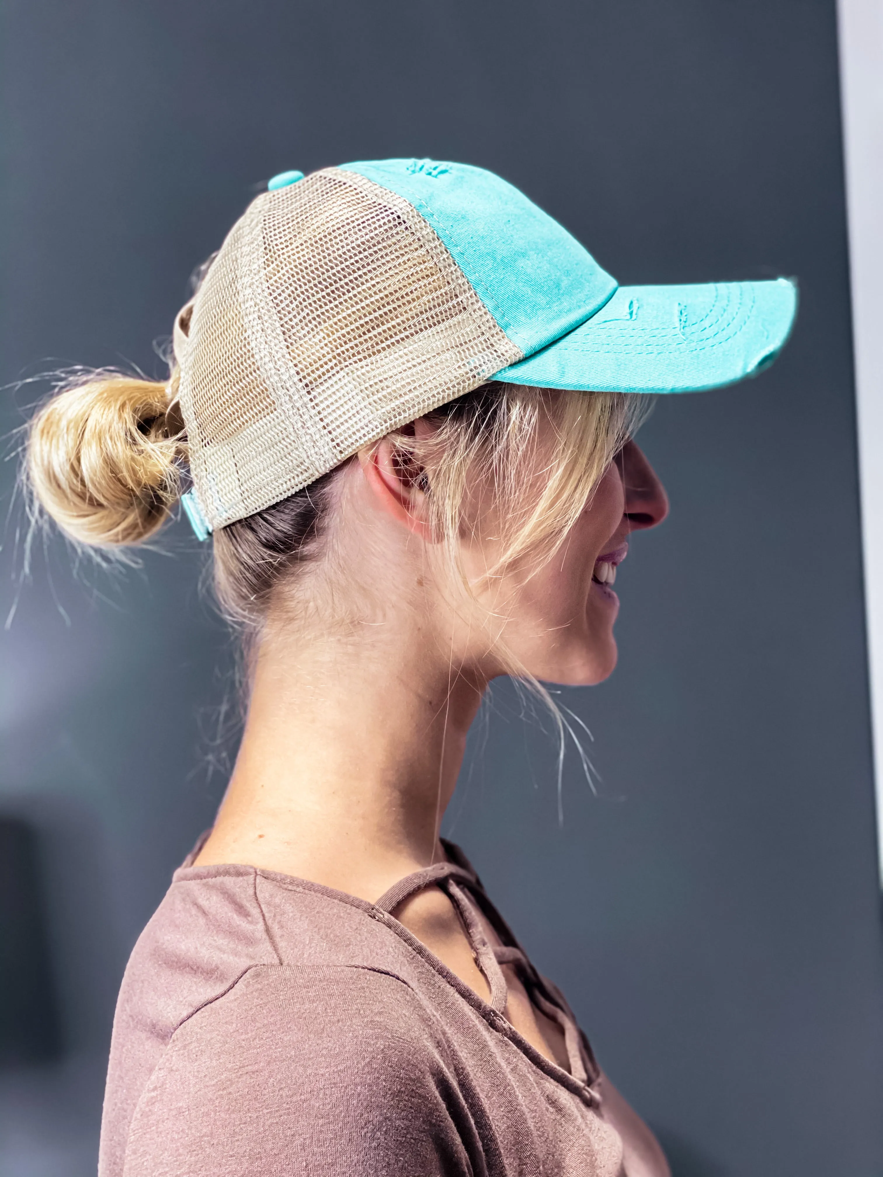 CRISS CROSS PONYTAIL HATS
