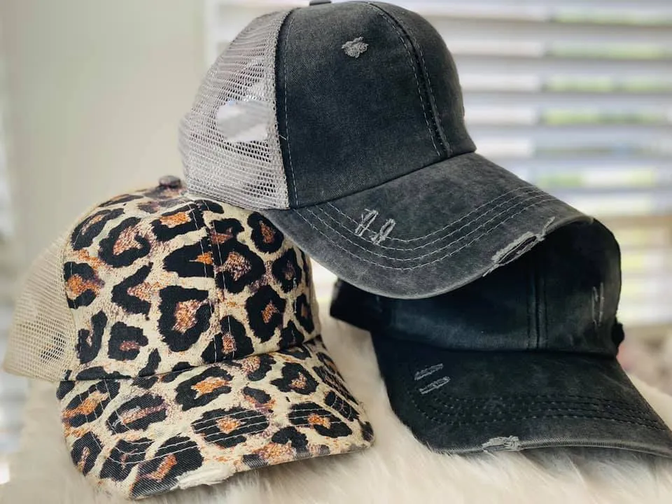 CRISS CROSS PONYTAIL HATS