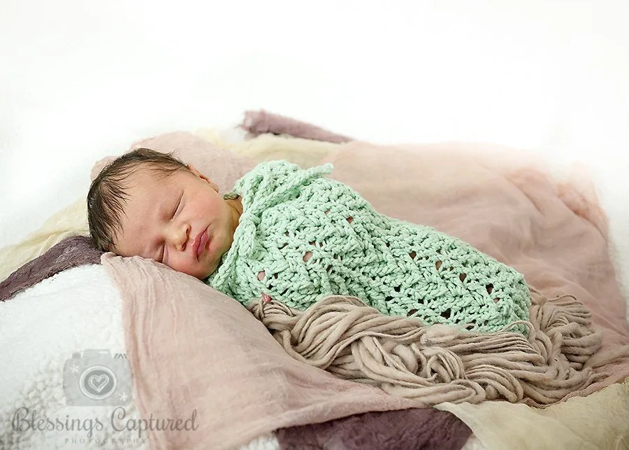 Crochet Pattern for Arrowhead Baby Cocoon or Swaddle Sack | Crochet Snuggle Sack Pattern | Baby Cocoon Crocheting Pattern | DIY Written Crochet Instructions