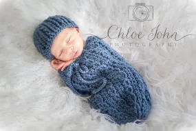 Crochet Pattern for Cable Cross Baby Cocoon or Swaddle Sack | Crochet Snuggle Sack Pattern | Baby Cocoon Crocheting Pattern | DIY Written Crochet Instructions