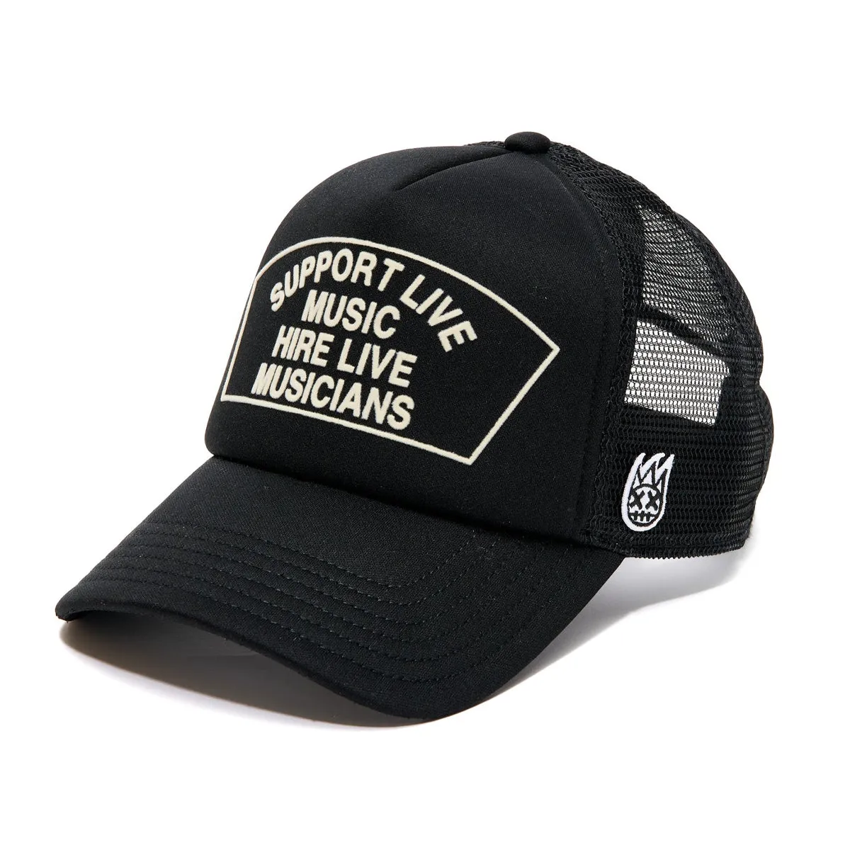 Cult Of Individuality Mens Support Live Music Trucker Hat 624BC-CH54A Black