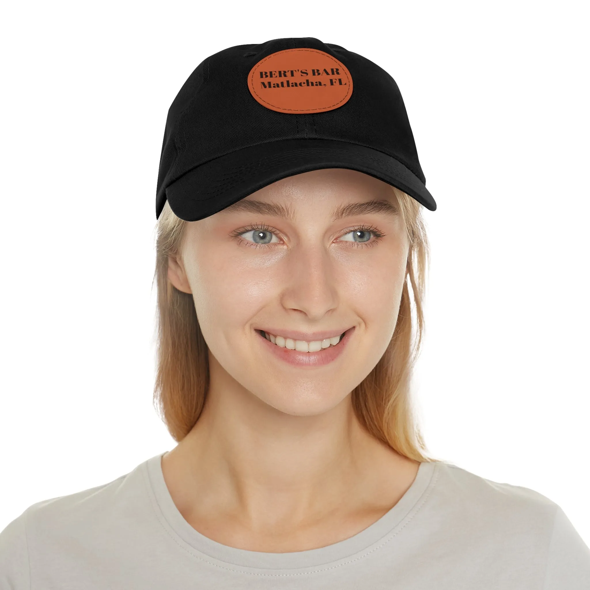 Dad Hat with Leather Patch (Ship Only)