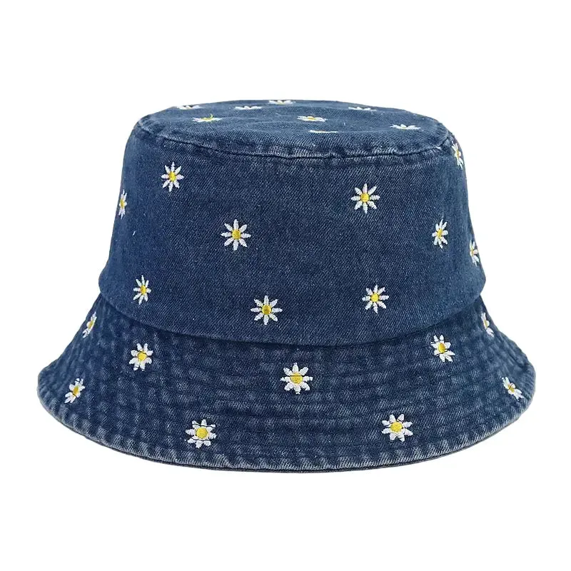 Daisies Classic Denim Bucket Hat