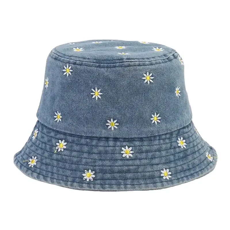 Daisies Classic Denim Bucket Hat