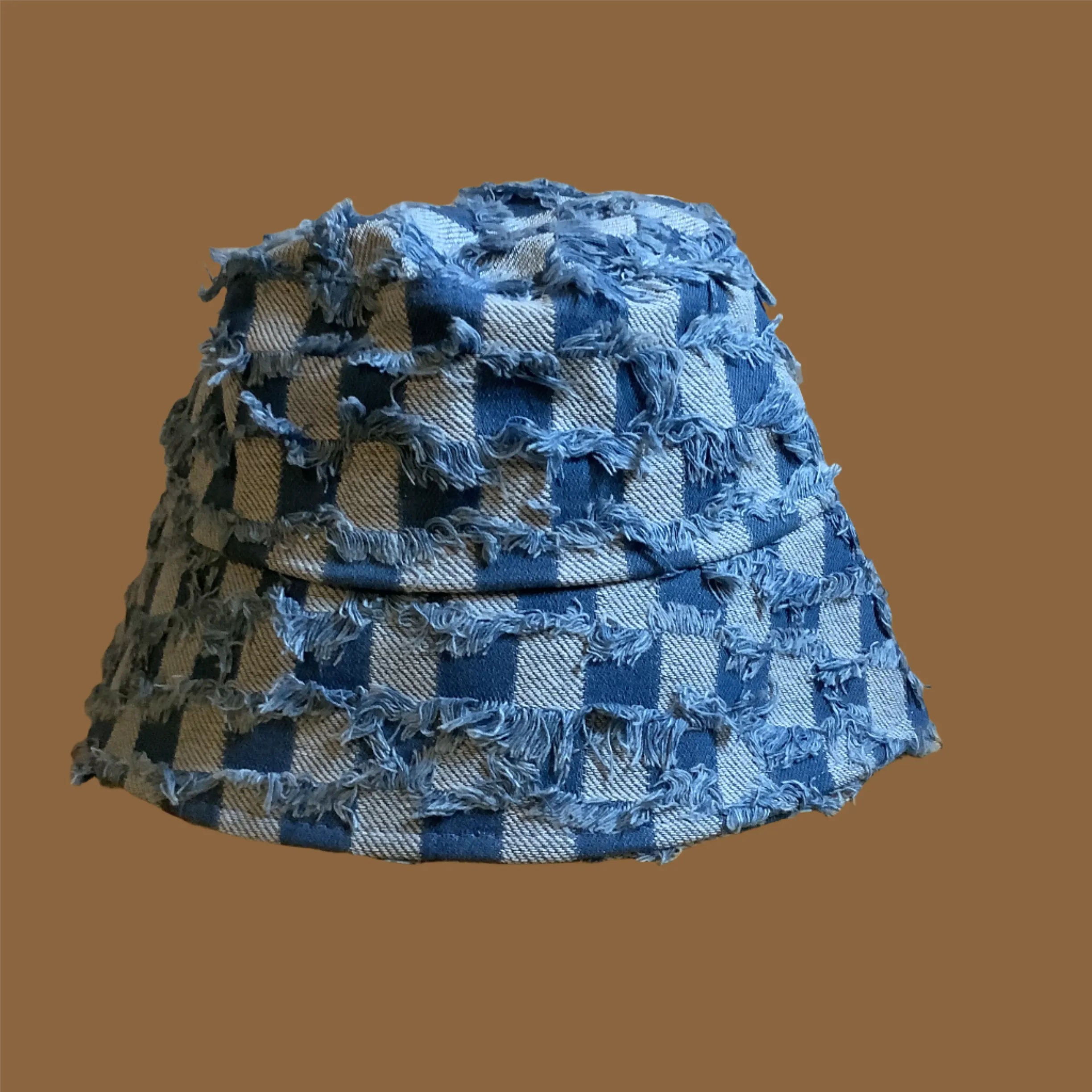 Denim Bucket hat / unisex bucket hat / distressed bucket hat / patch work hat