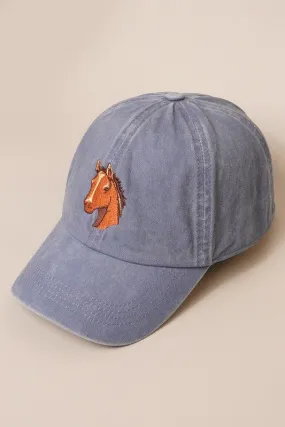 Denim Horse Baseball Hat