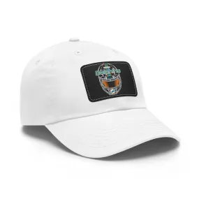 Dolphins Helmet Dad Hat with Leather Patch