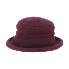 Dorfman Pacific Tula Packable Plum Wool Cloche (Women's)