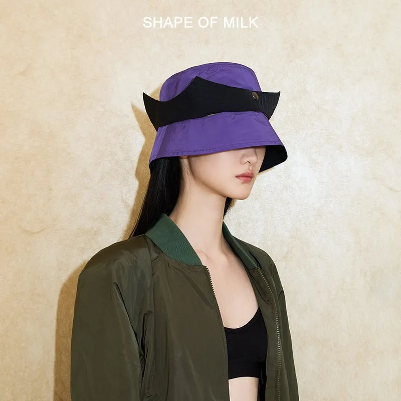 Double-Brimmed Fishing Hat Purple