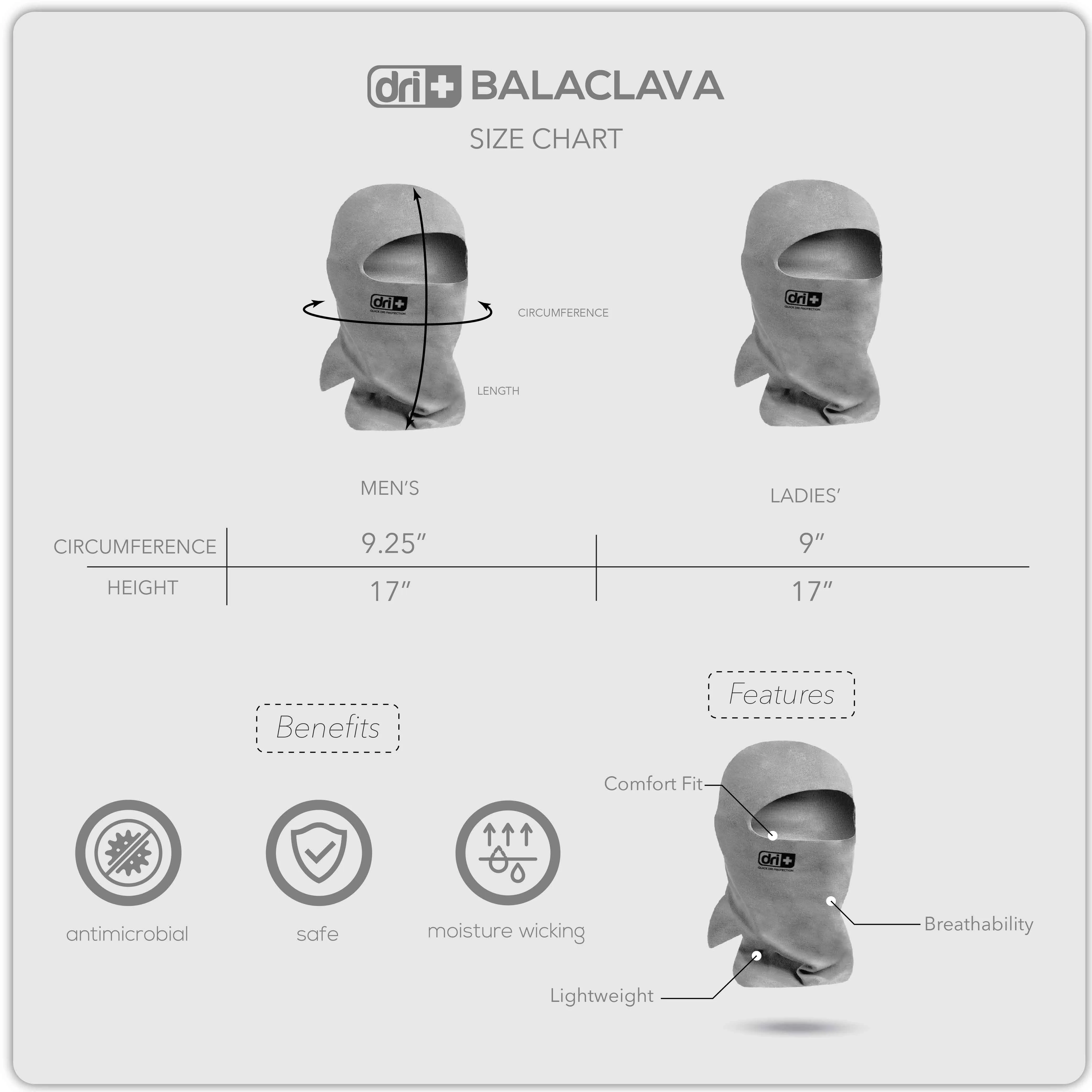 Dri Plus Men's Japanese Art Yama Washable Multi-Functional Moisture Wicking Balaclava 1 piece DMB3303