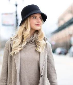 Fall/ Winter Black Cloche Hat