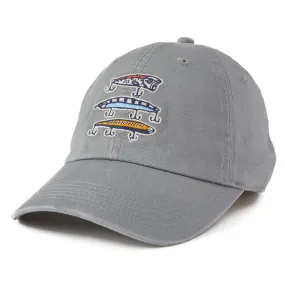 Fish More Worry Less Hooks and Tackle Chill Cap - Slate Gray