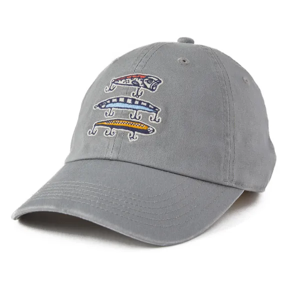 Fish More Worry Less Hooks and Tackle Chill Cap - Slate Gray