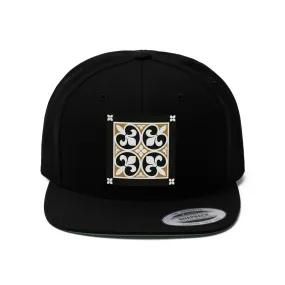 Fleur De Lis Flat Bill Hat, Adjustable Flat Hat, Black Snapback Trucker Hats, Handmade Hat Patch Hat, Summer Hat