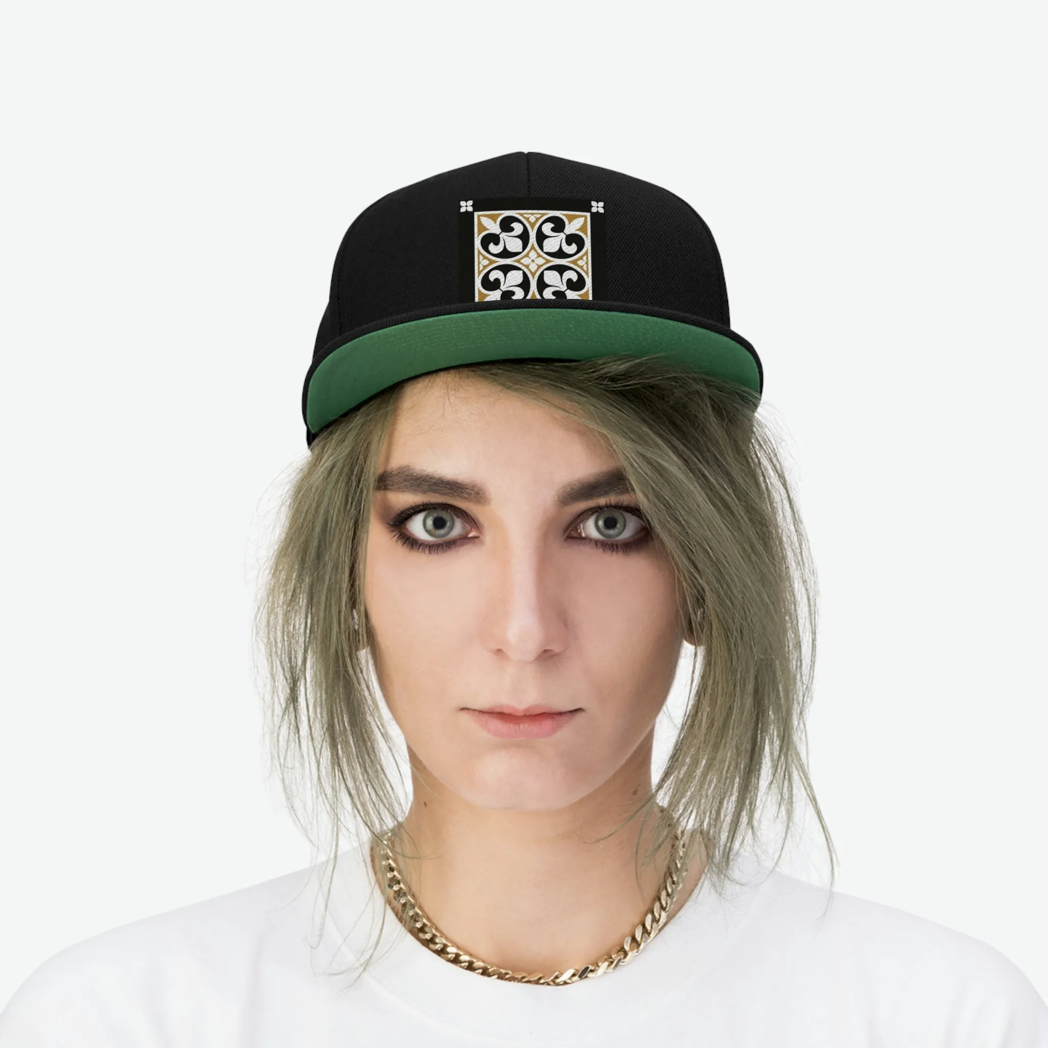 Fleur De Lis Flat Bill Hat, Adjustable Flat Hat, Black Snapback Trucker Hats, Handmade Hat Patch Hat, Summer Hat