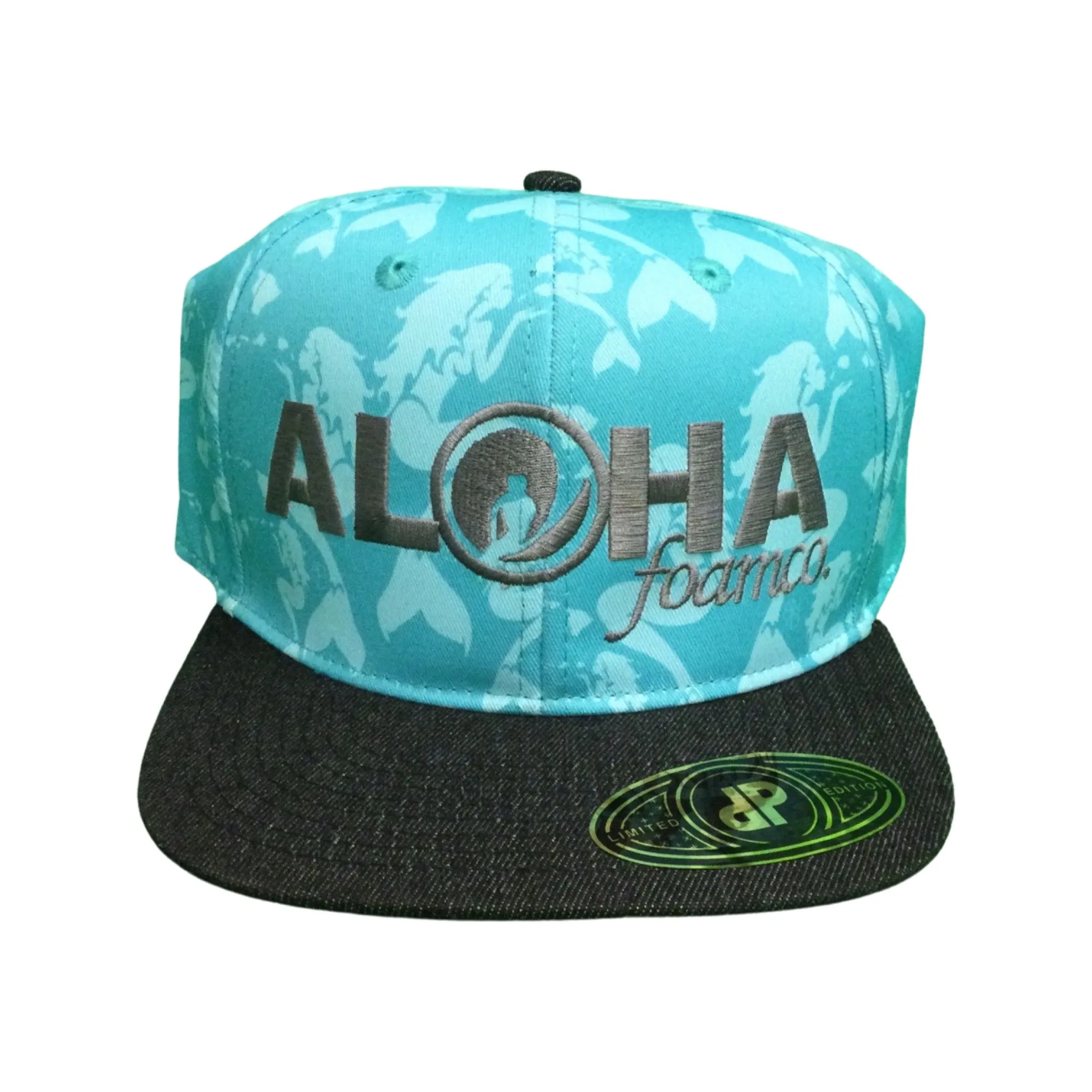 Foam Co Aloha Circle Snapback / The Mint Mermaids / Denim