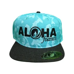 Foam Co Aloha Circle Snapback / The Mint Mermaids / Denim