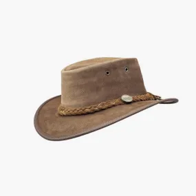 Foldaway Suede Hat Olive Brown