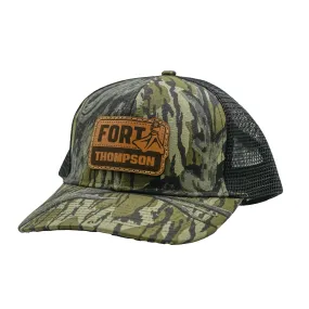 Fort Thompson Leather Rectangle Patch Trucker Hat