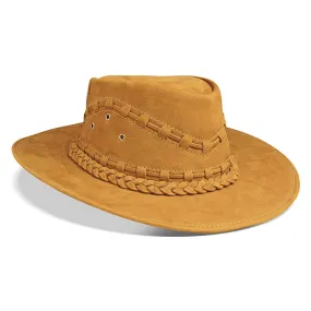 Frontier Beige Leather Cowboy Hat