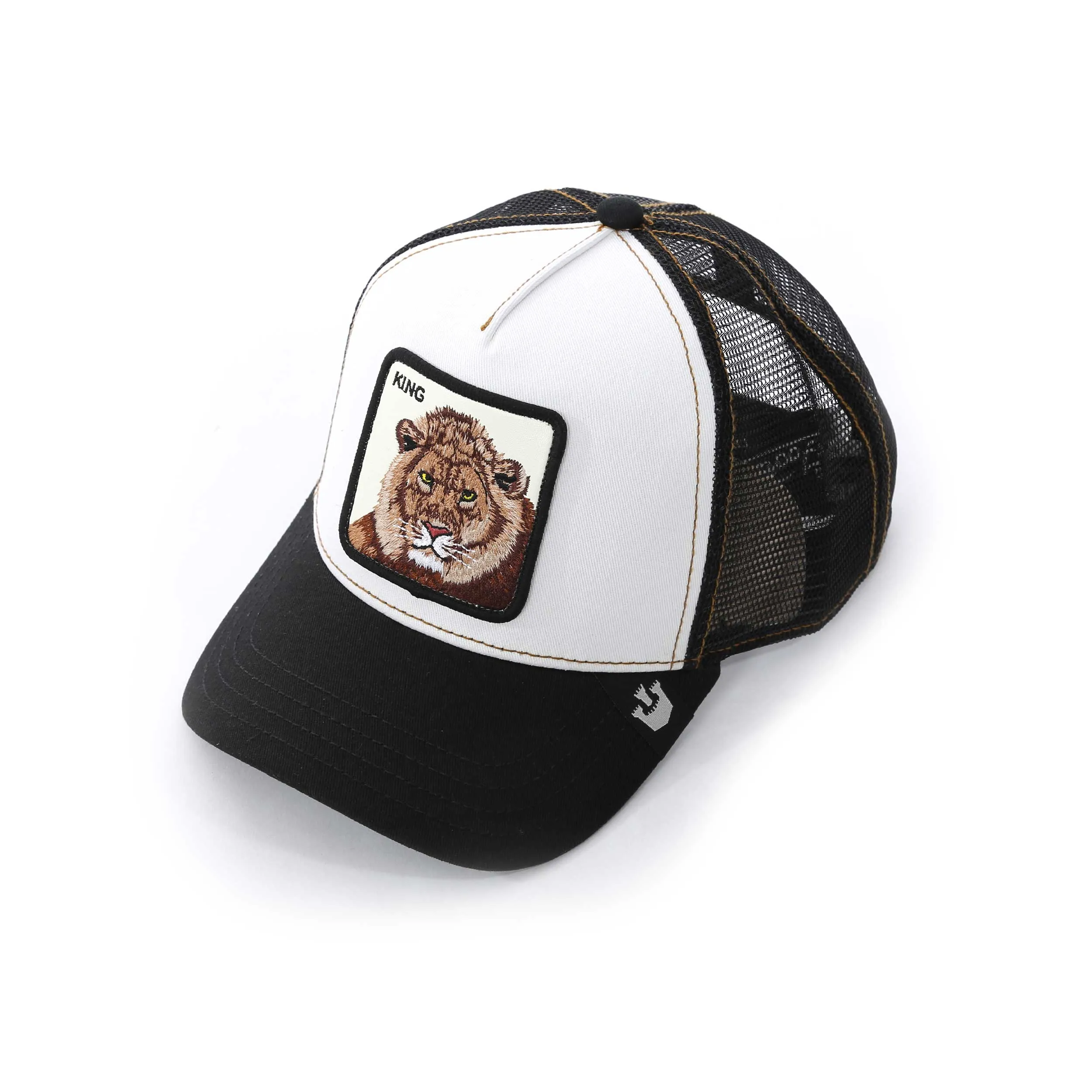 Goorin Bros The King Lion Trucker Cap in Black & White
