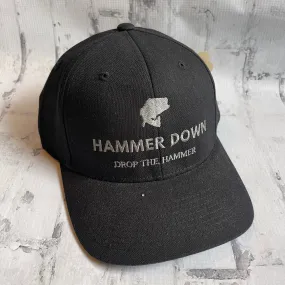 Hammer Down "Gray DTH Bass" Flex Fit Hat - Maroon with Woven Patch