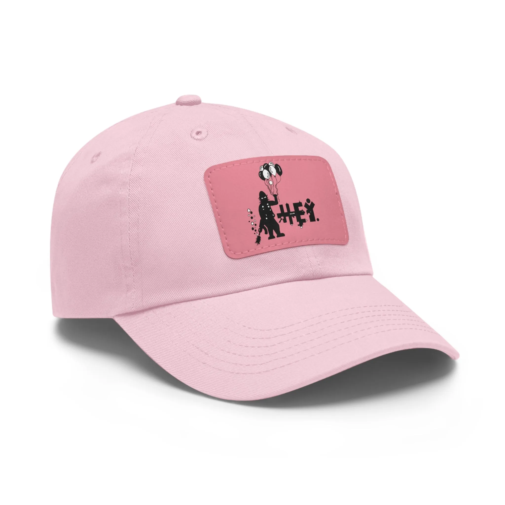 Hey Balloons Logo Dad Hat with Leather Patch (Rectangle)