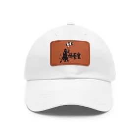 Hey Balloons Logo Dad Hat with Leather Patch (Rectangle)