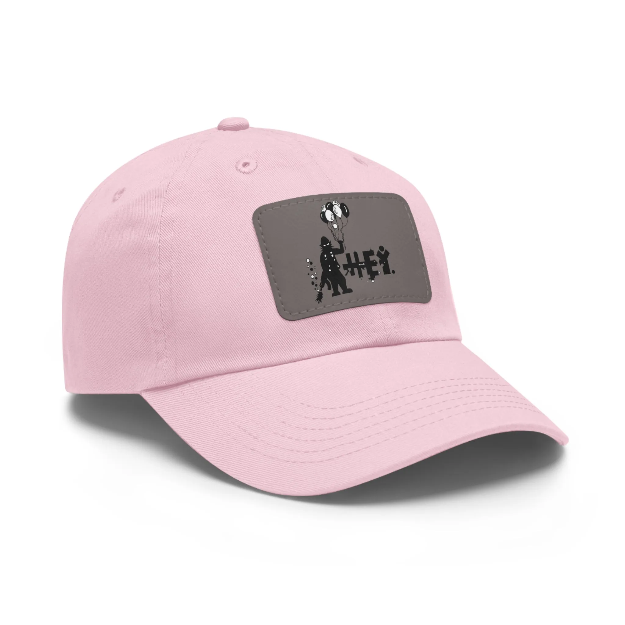 Hey Balloons Logo Dad Hat with Leather Patch (Rectangle)