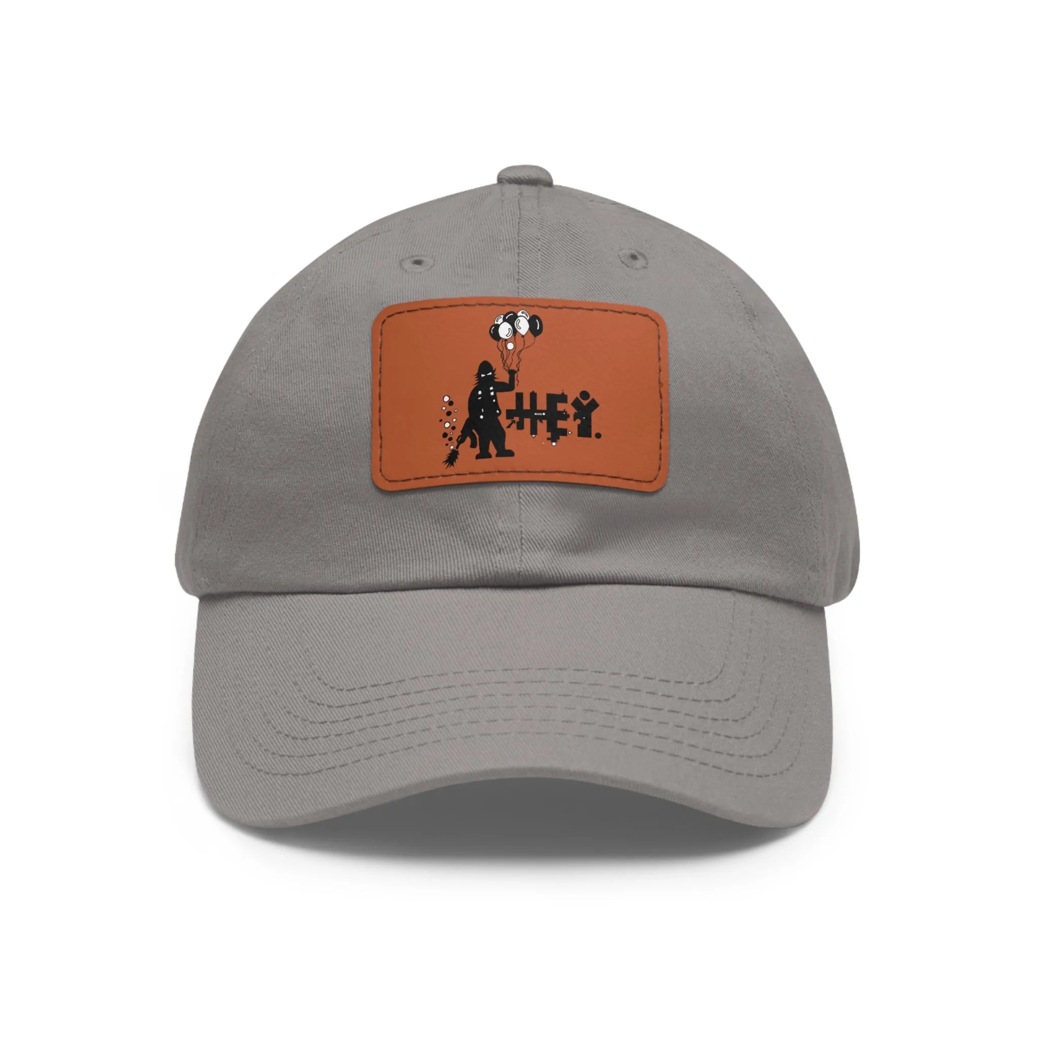 Hey Balloons Logo Dad Hat with Leather Patch (Rectangle)