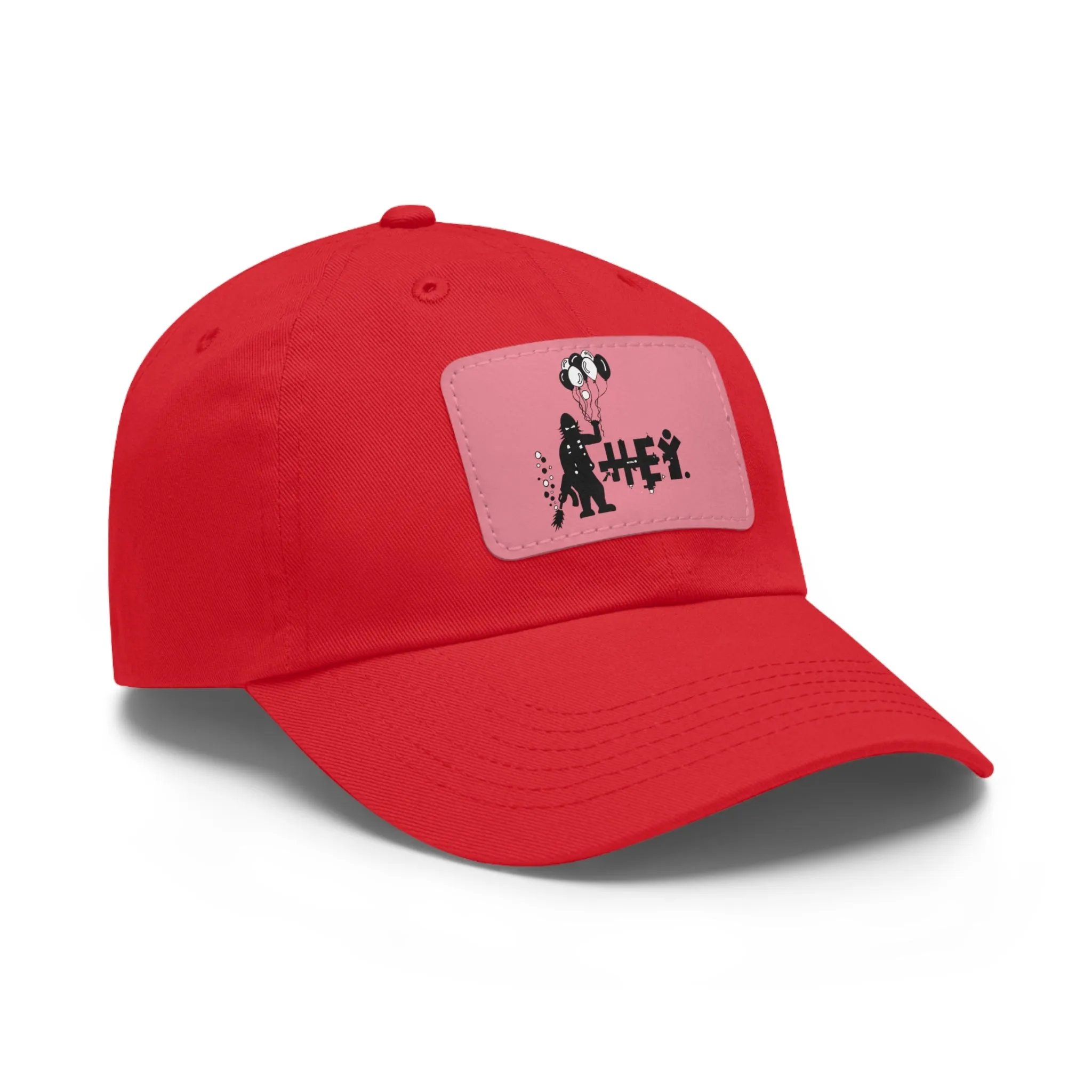 Hey Balloons Logo Dad Hat with Leather Patch (Rectangle)