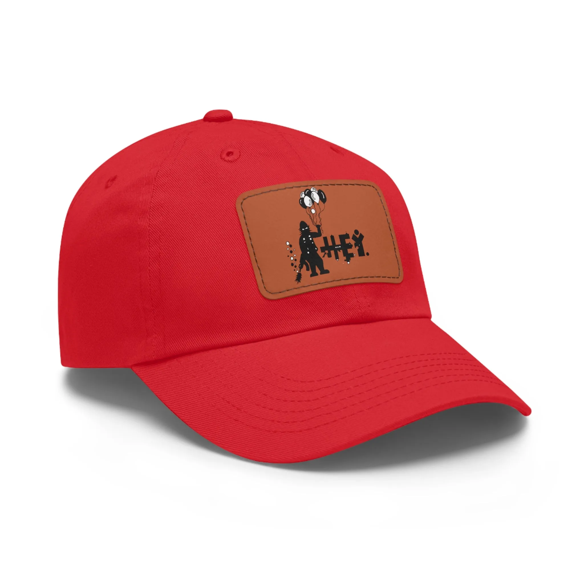Hey Balloons Logo Dad Hat with Leather Patch (Rectangle)