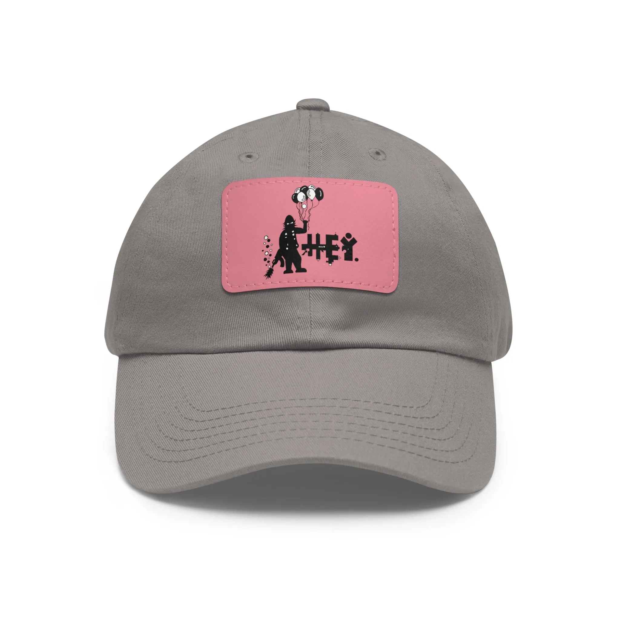 Hey Balloons Logo Dad Hat with Leather Patch (Rectangle)