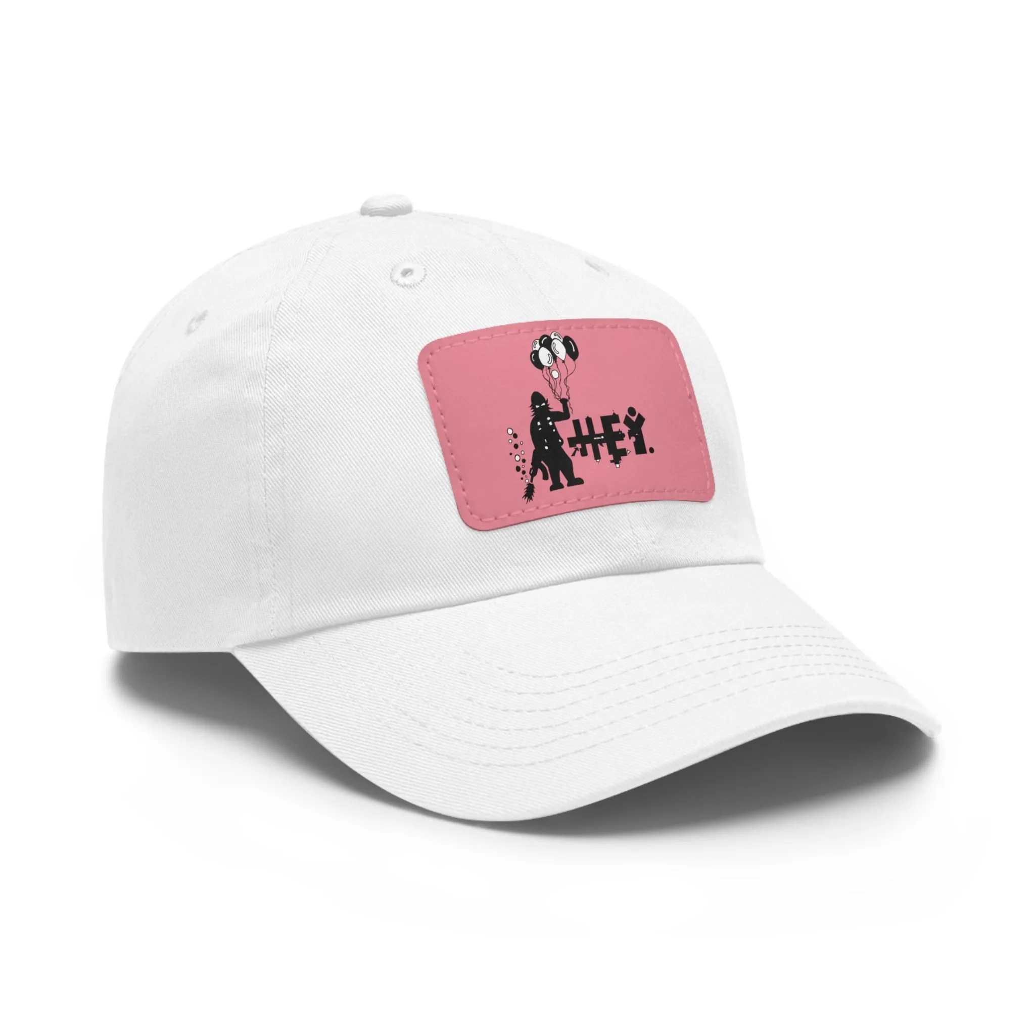 Hey Balloons Logo Dad Hat with Leather Patch (Rectangle)