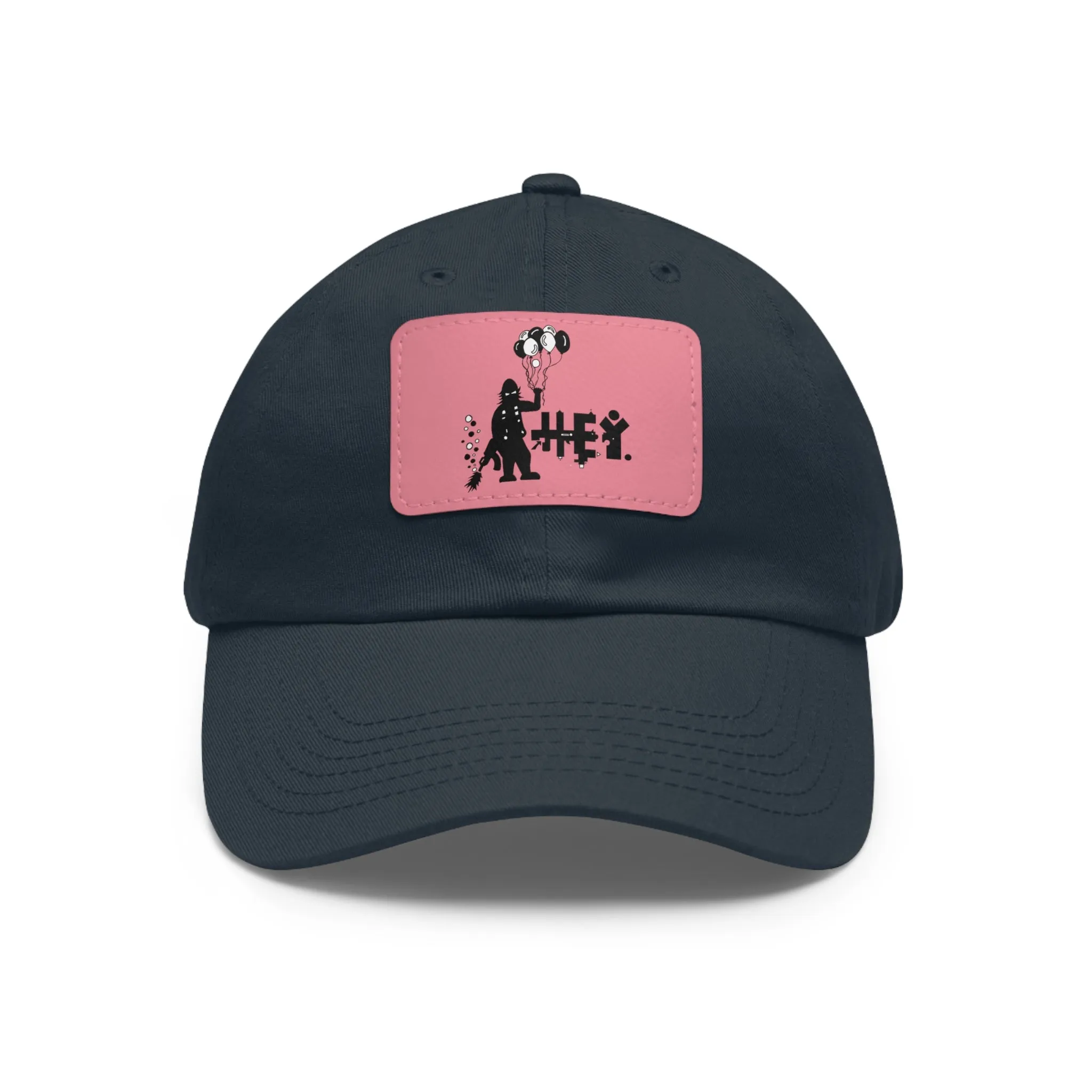 Hey Balloons Logo Dad Hat with Leather Patch (Rectangle)