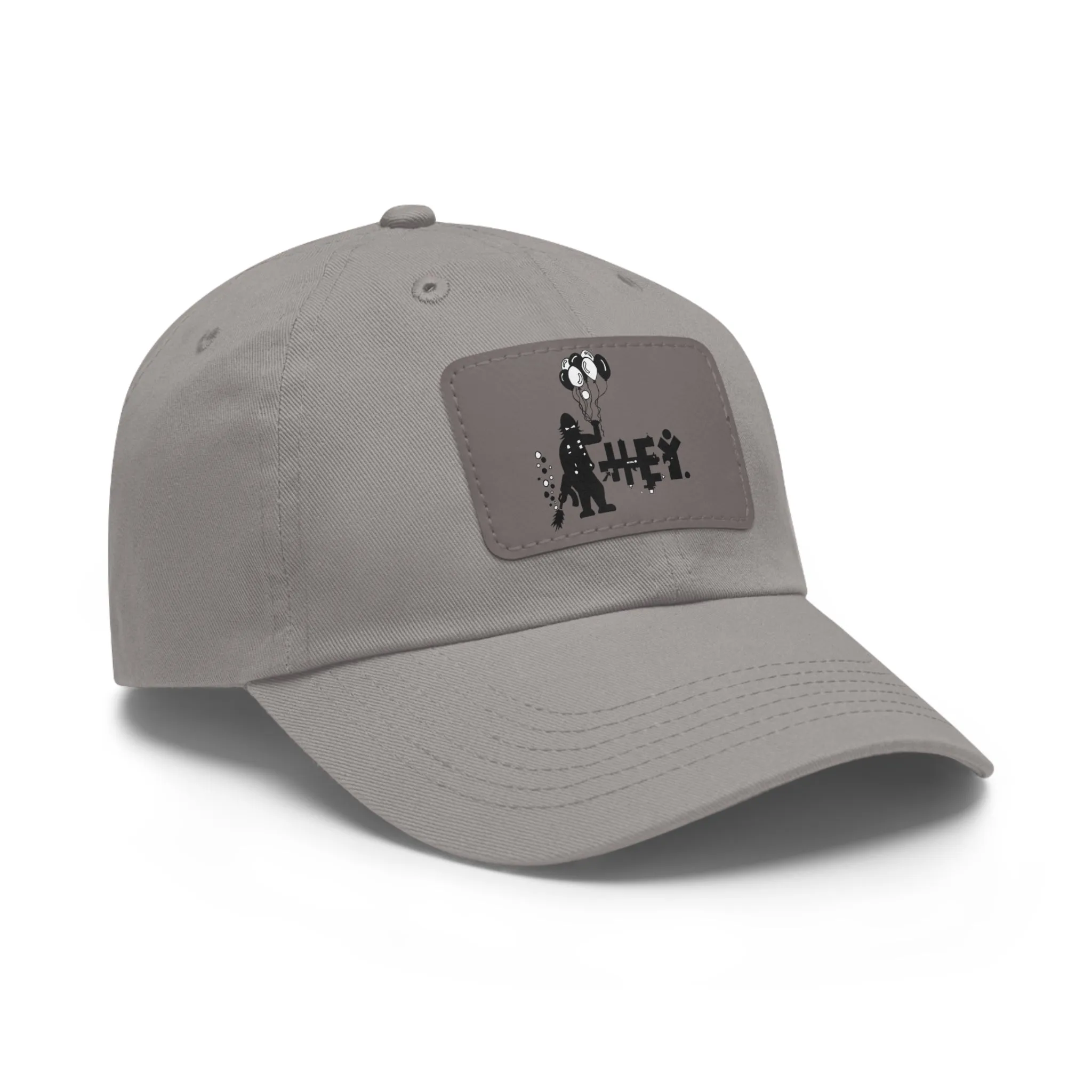 Hey Balloons Logo Dad Hat with Leather Patch (Rectangle)