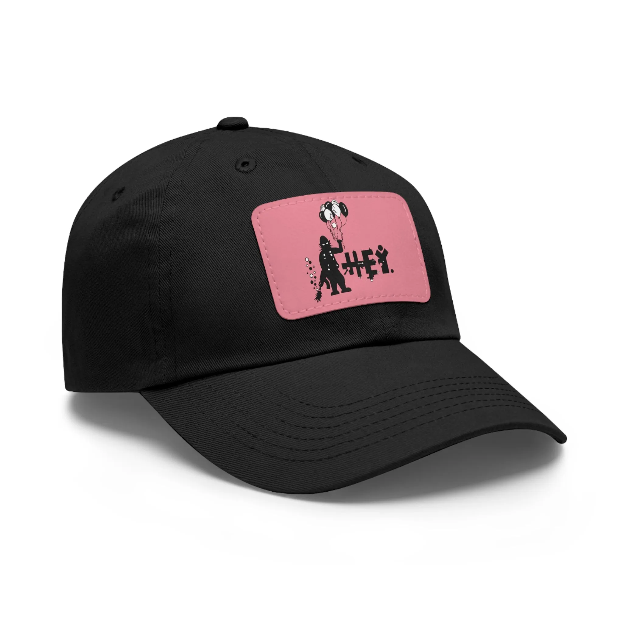 Hey Balloons Logo Dad Hat with Leather Patch (Rectangle)