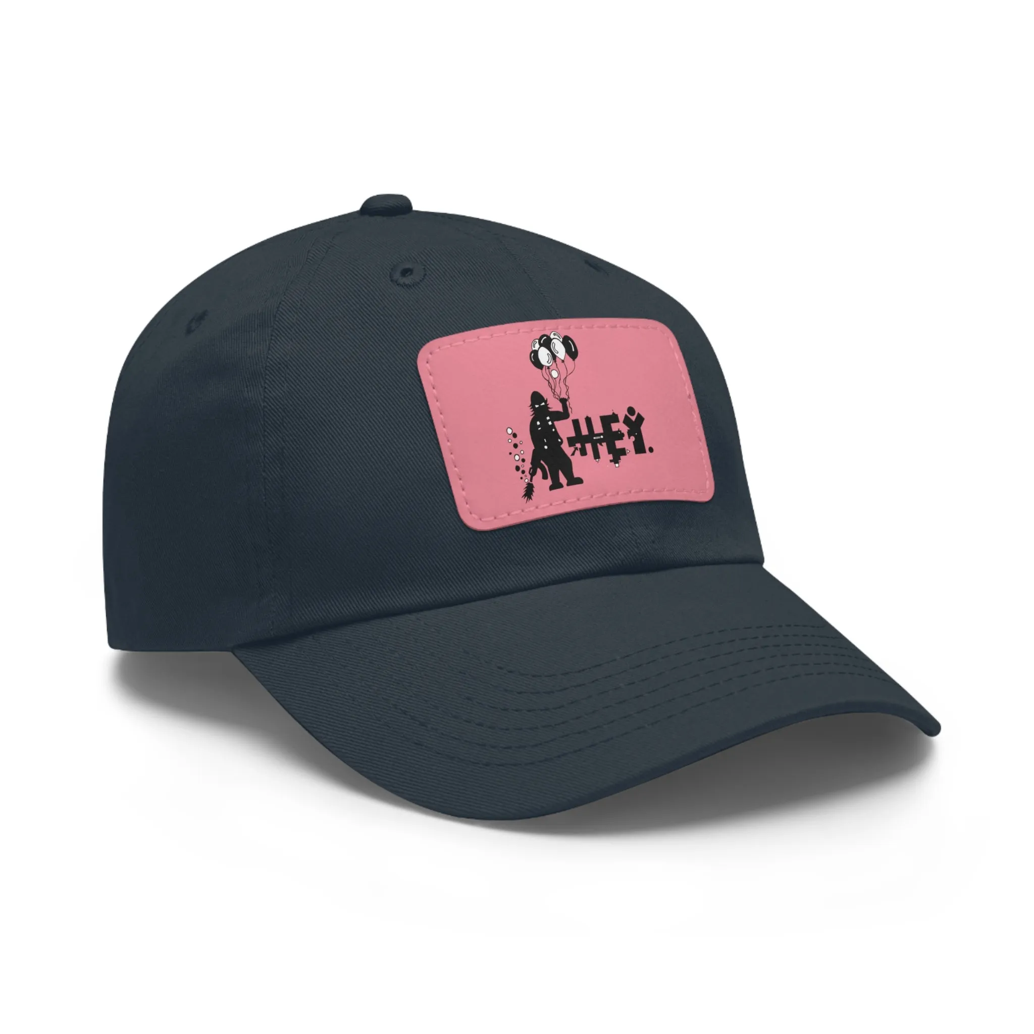 Hey Balloons Logo Dad Hat with Leather Patch (Rectangle)