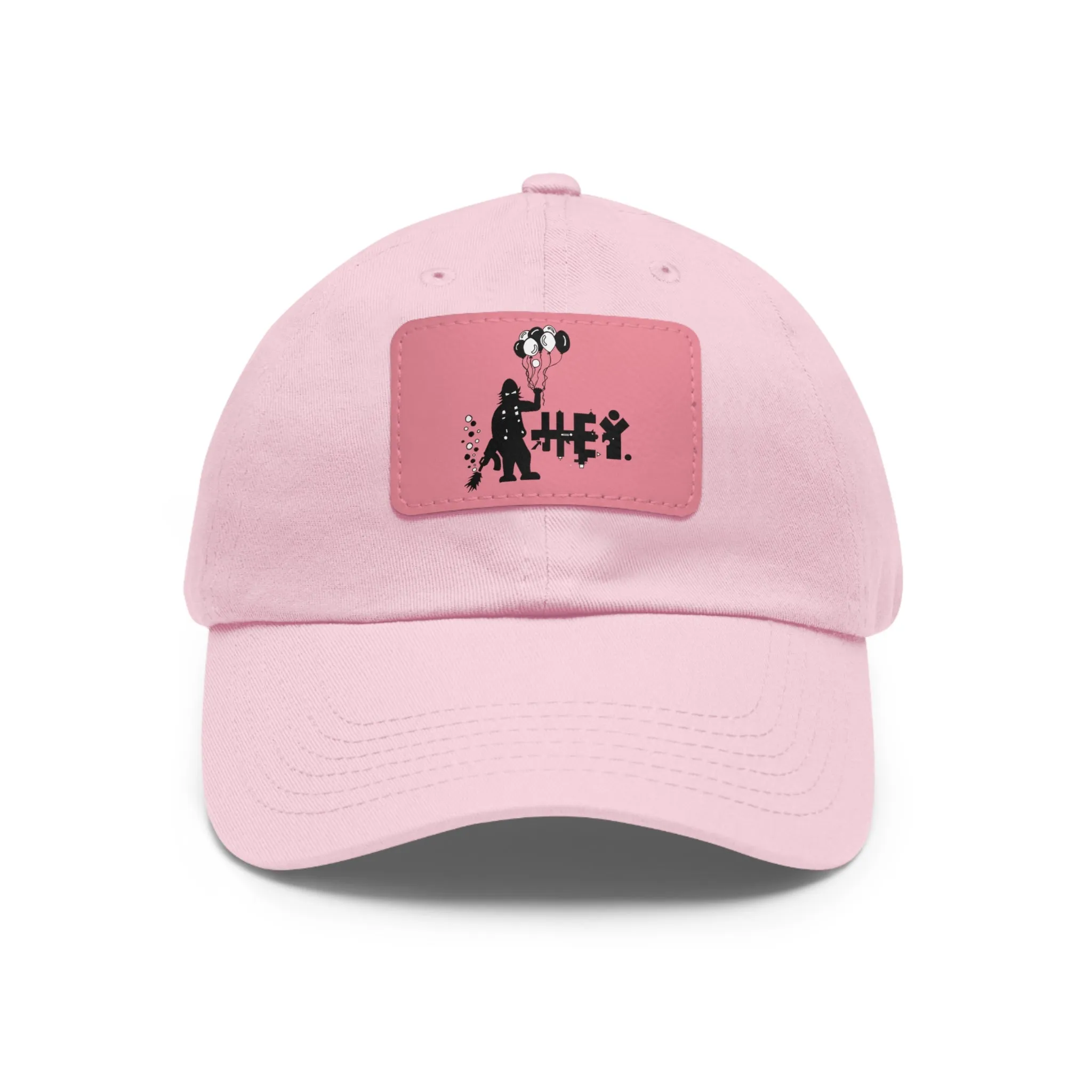 Hey Balloons Logo Dad Hat with Leather Patch (Rectangle)