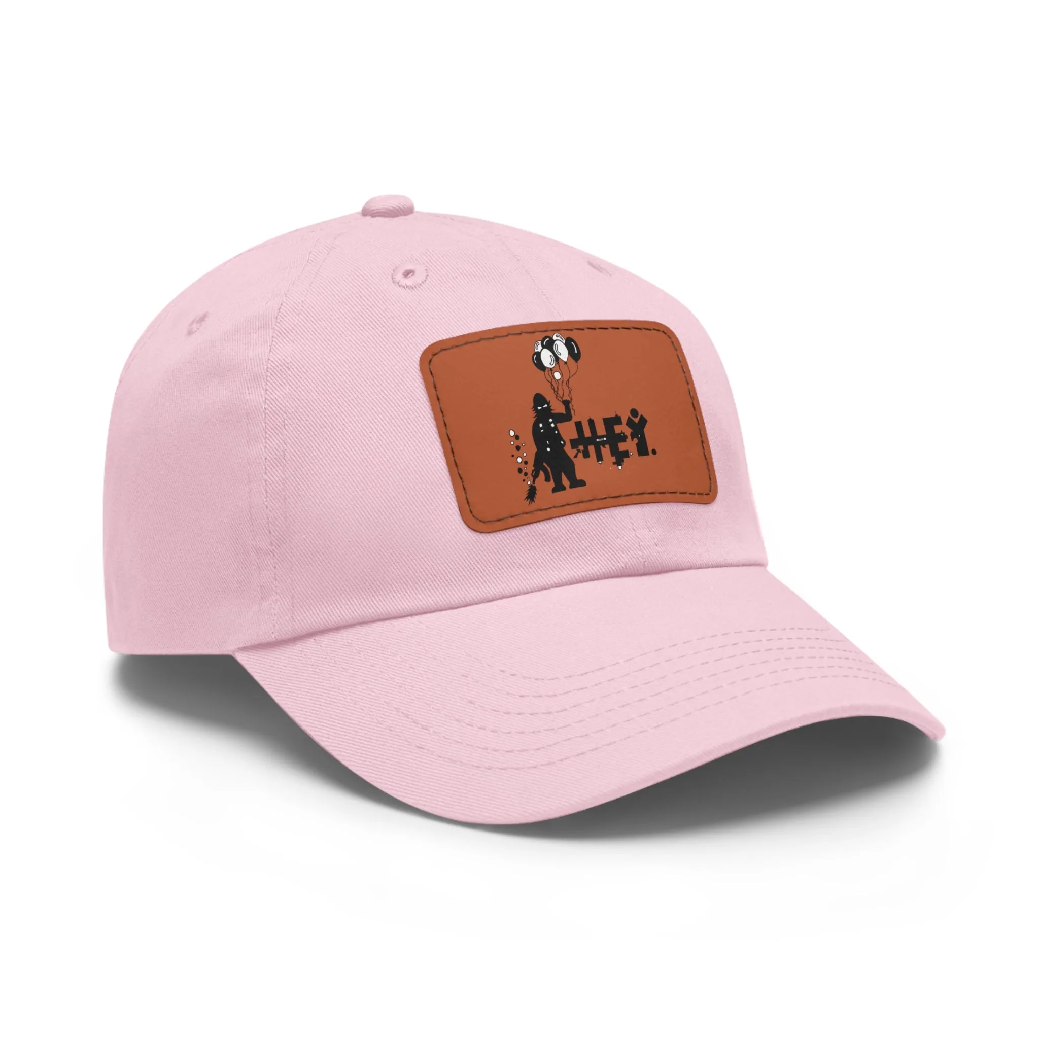 Hey Balloons Logo Dad Hat with Leather Patch (Rectangle)