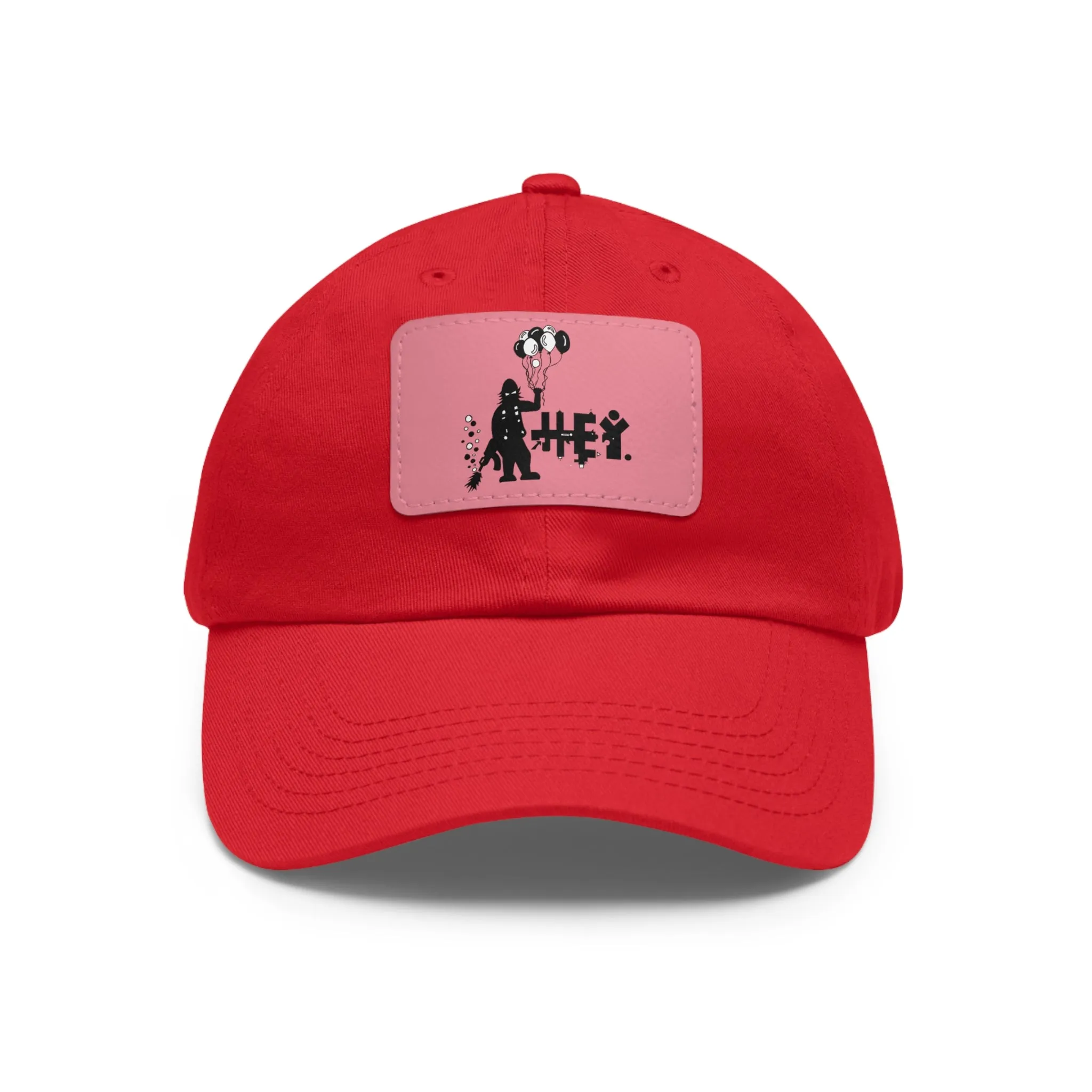 Hey Balloons Logo Dad Hat with Leather Patch (Rectangle)