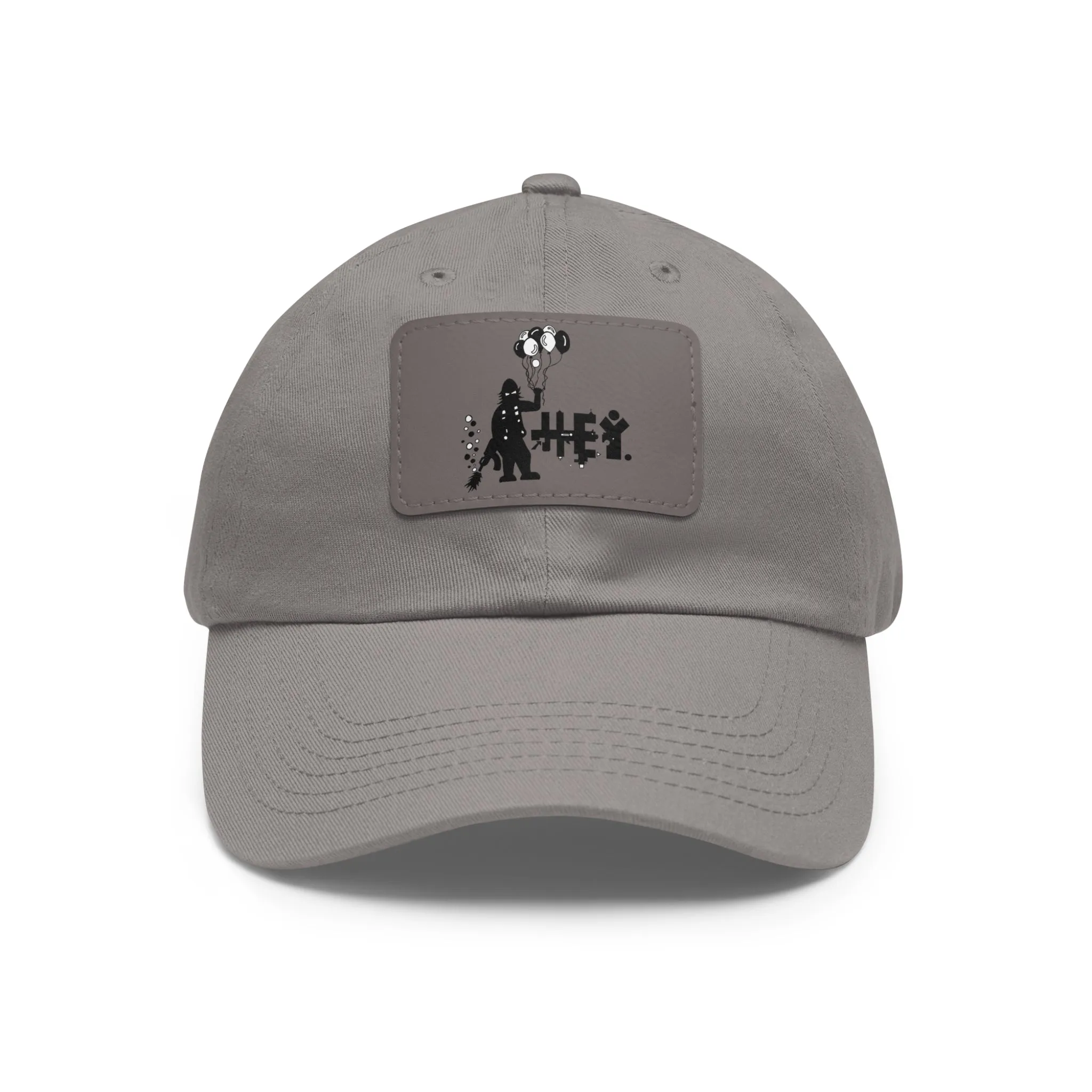 Hey Balloons Logo Dad Hat with Leather Patch (Rectangle)