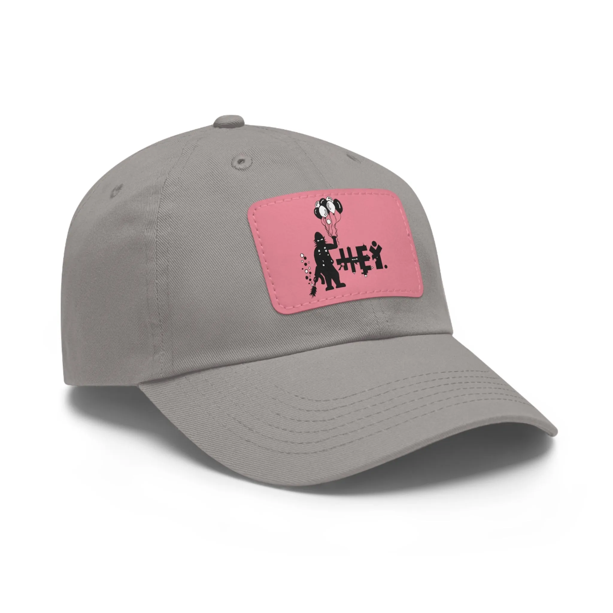 Hey Balloons Logo Dad Hat with Leather Patch (Rectangle)