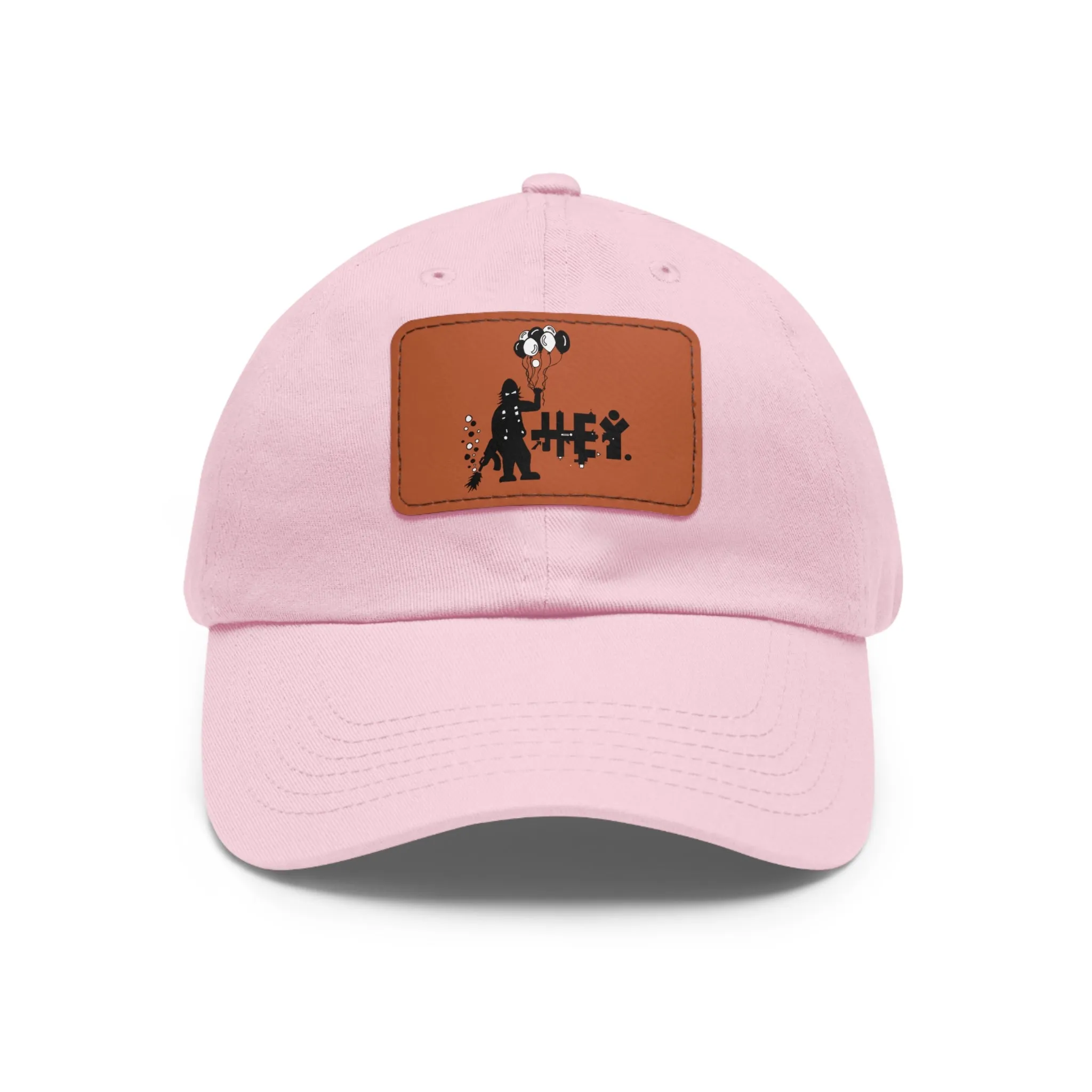 Hey Balloons Logo Dad Hat with Leather Patch (Rectangle)