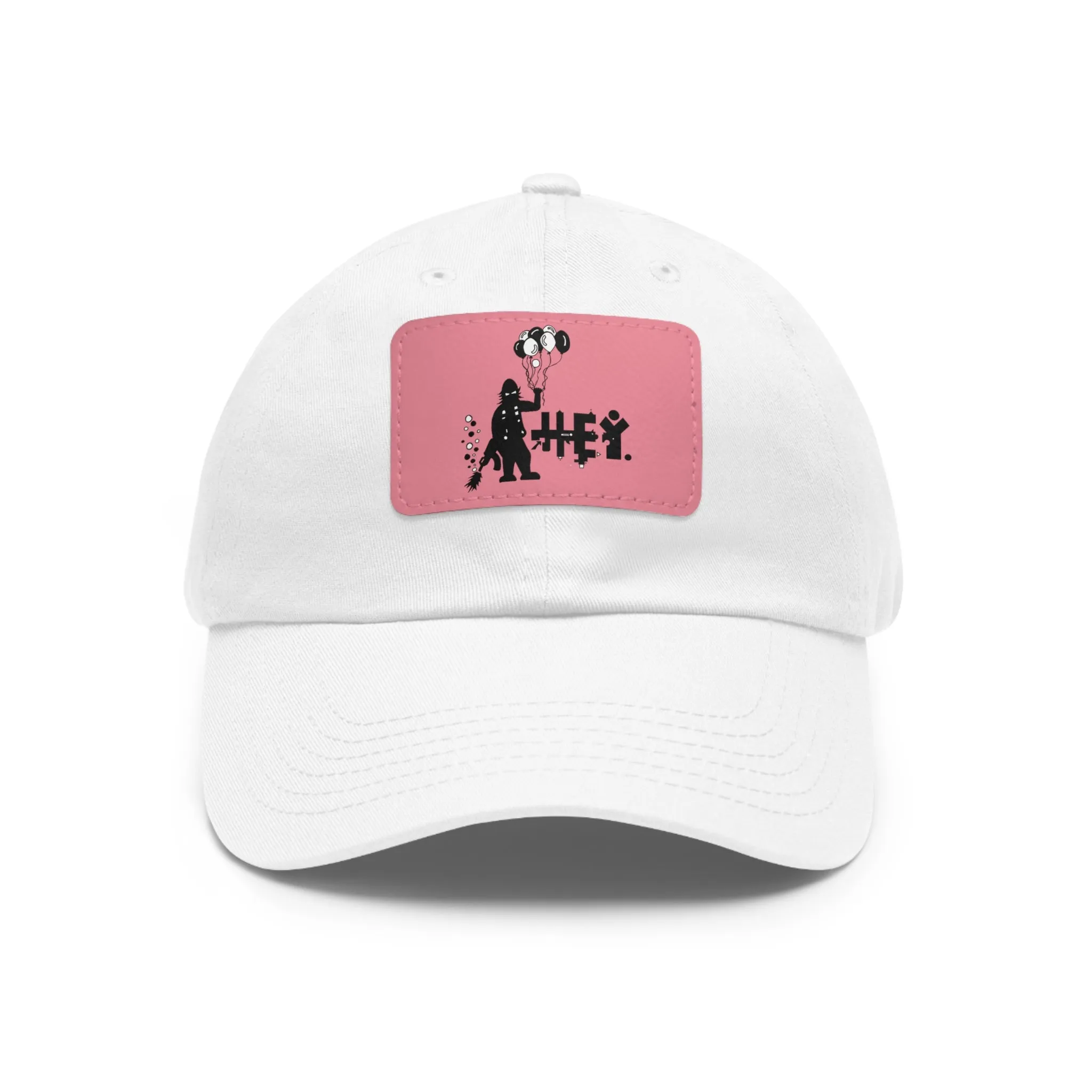 Hey Balloons Logo Dad Hat with Leather Patch (Rectangle)