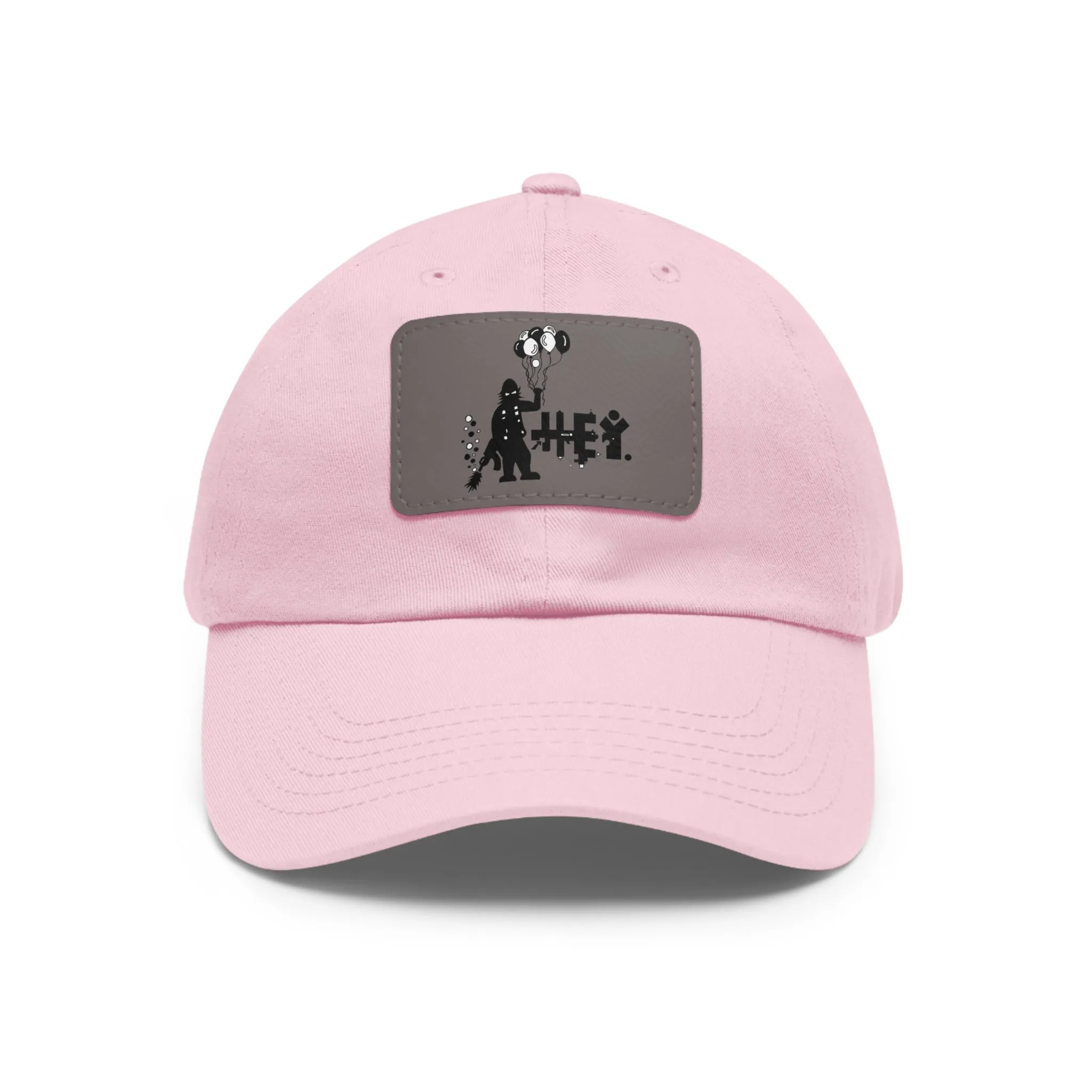 Hey Balloons Logo Dad Hat with Leather Patch (Rectangle)