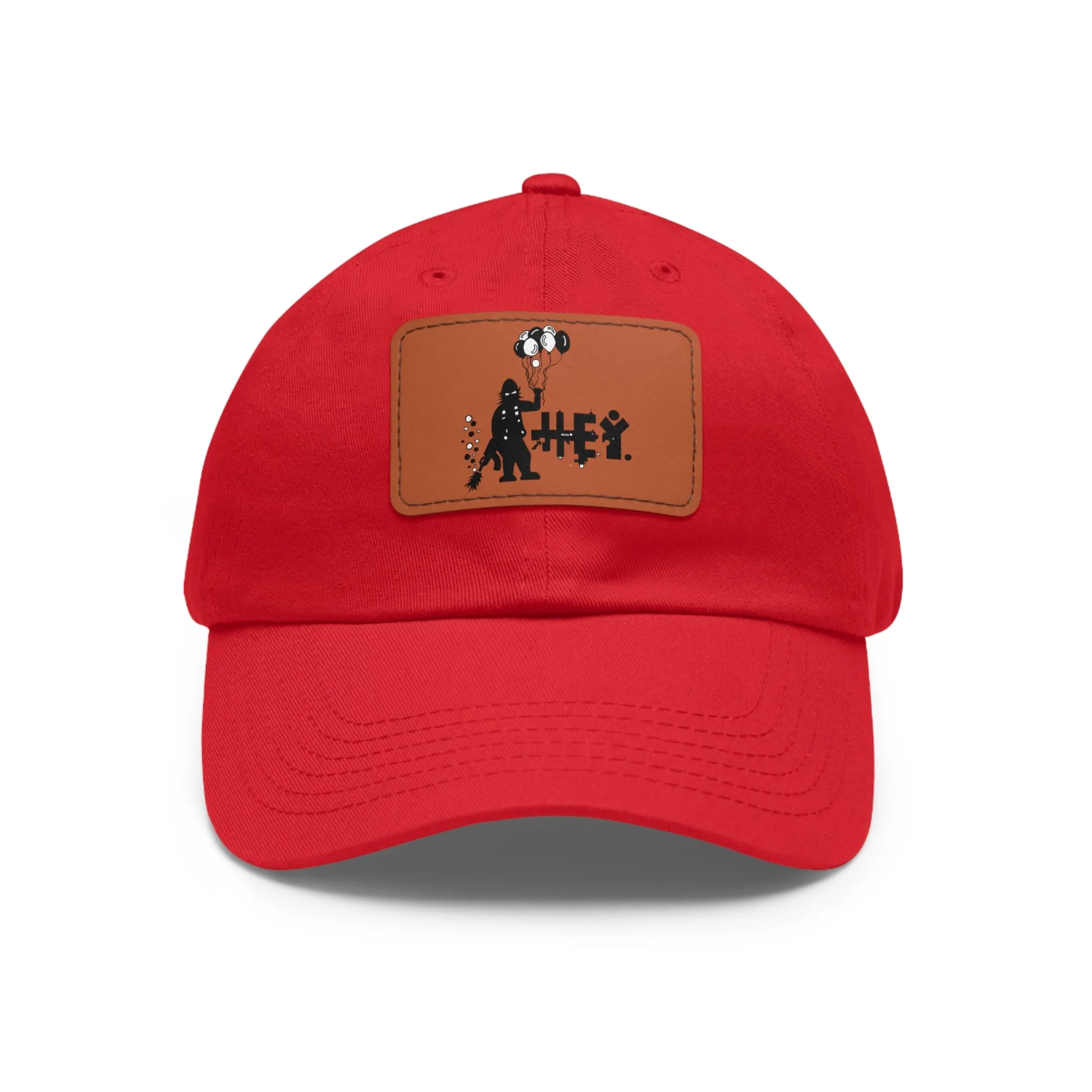 Hey Balloons Logo Dad Hat with Leather Patch (Rectangle)