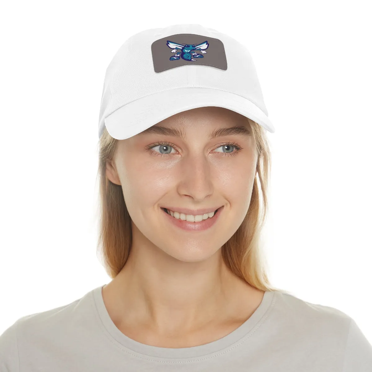 Hornets Dad Hat with Leather Patch