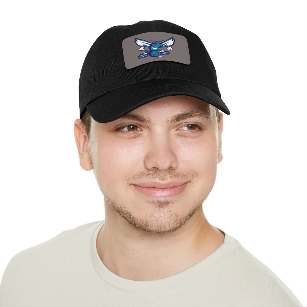 Hornets Dad Hat with Leather Patch